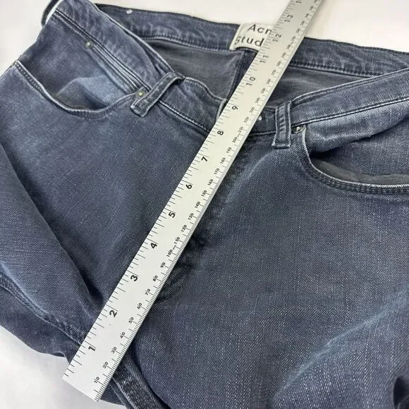 ACNE STUDIOS Max Man Ray Jeans Mens 32x34 (32x32.5) Stretch‎ Faded - Picture 11 of 15